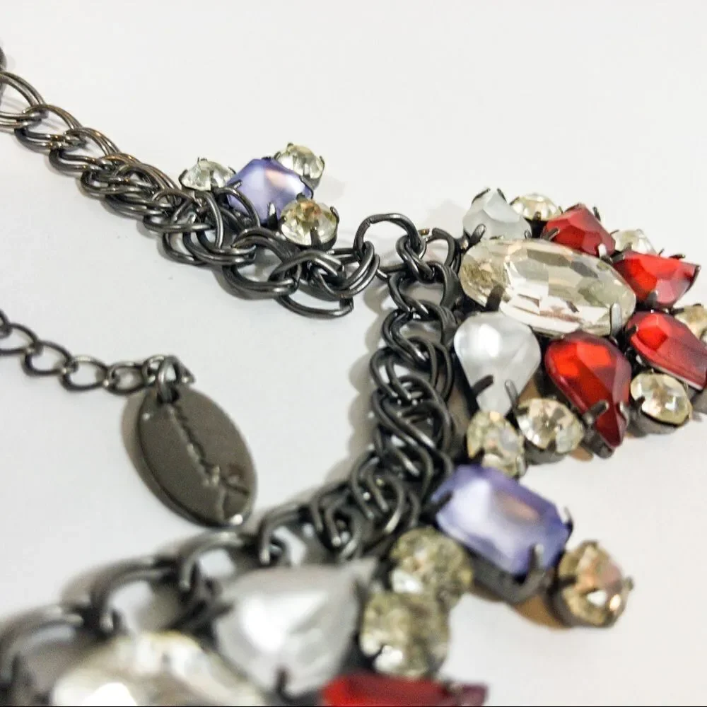 Red, White & Blue Rhinestone Necklace